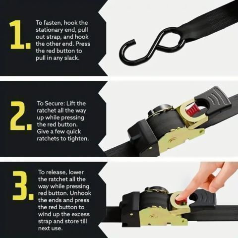 ๐ Limited Time โ Upgraded 2025 Retractable Ratchet Strap (Perfect Gift for Men๐)